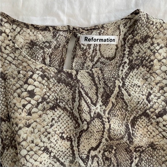 Reformation Gracie Python dress Snakeskin Print Dress - Picture 10 of 10